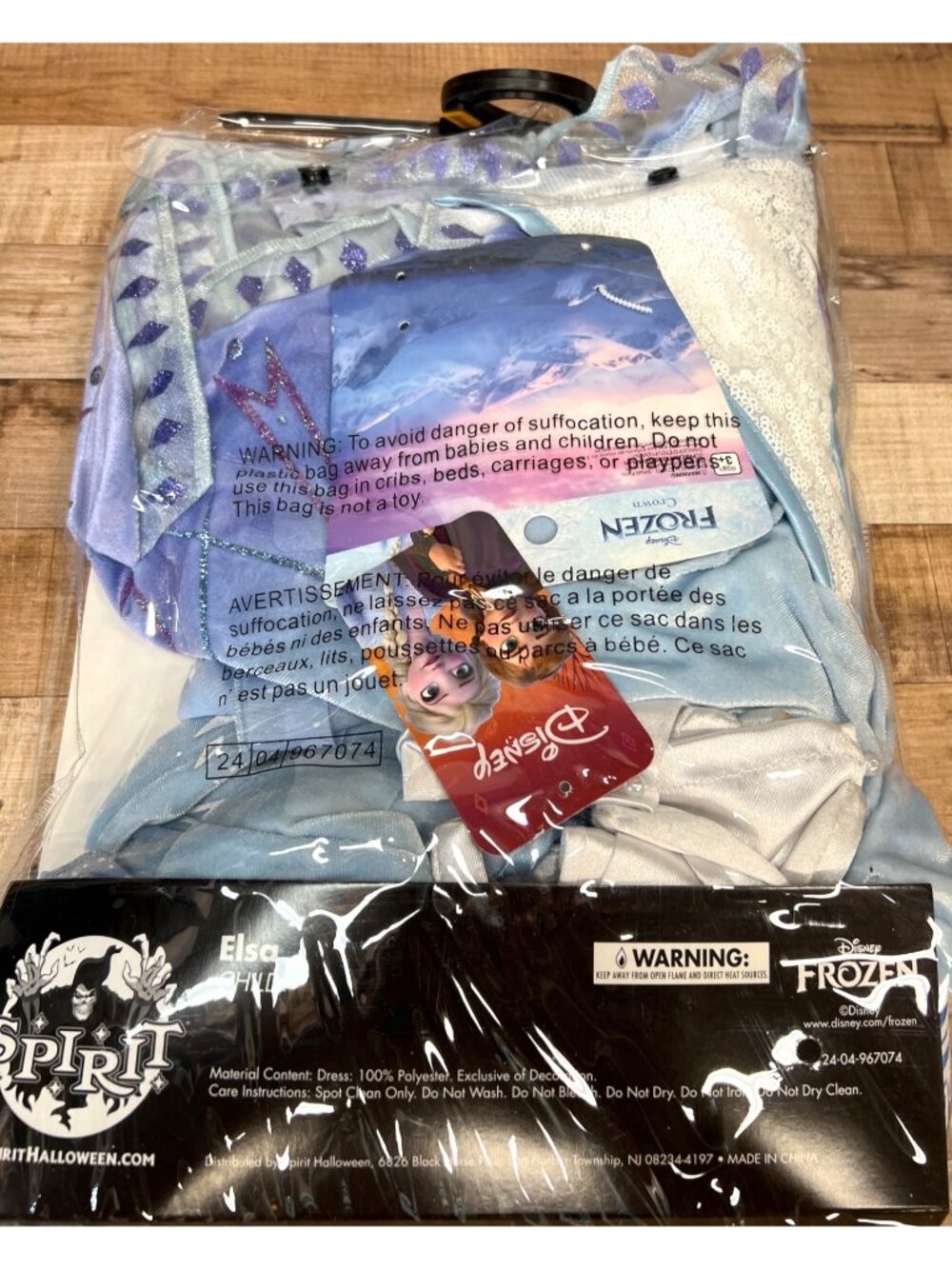 Disney Frozen Elsa Costume Dress Child Size S 4-6 Spirit Halloween Include Dress - Picture 5 of 5